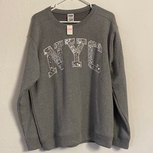 Victoria Secret PINK grey crew neck